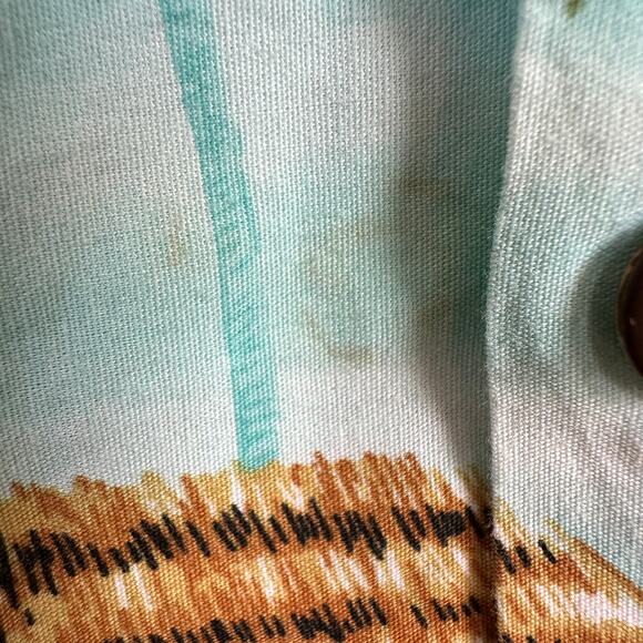 Ky's Vintage Hawaiian Shirt Motorcycle Biker Short Sleeve Resort Vacation Blue S - Picture 5 of 13